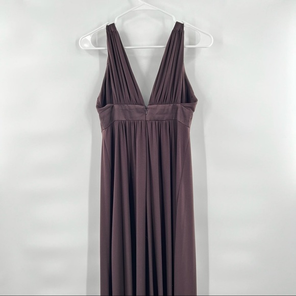 David’s Bridal bridesmaid dress full length V-neck style number F13095 size 4 - Picture 8 of 9